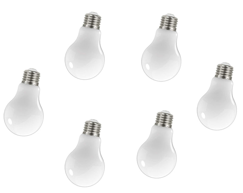 Satco (6 Pack Dimmable Led Filament Lamps, S12427, High Lumens, 11 Watt, A19; Soft White; Medium Base; 3000K; 90 CRI; 120 Volt for use at Residential, Hospitality, Display and Commercial