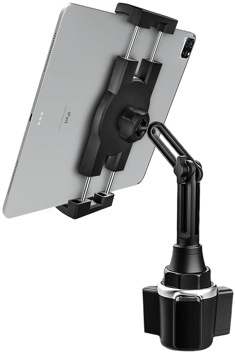 woleyi Universal Cup Holder Tablet Mount for Car Vehicle, Truck, Treadmill, Wheelchair, Golf Cart, Boat and More Cupholder for iPad Pro/Air/Mini, Galaxy Tabs, iPhone, All 4-13" Smartphones and Tablets