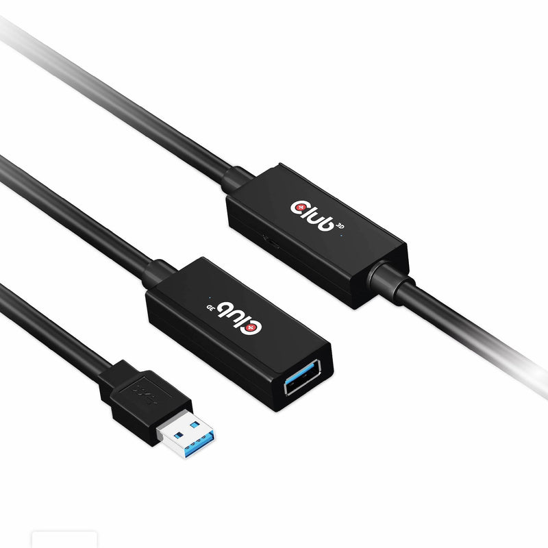 Club 3D CAC-1406 USB 3.2 Gen1 Active Repeater Cable 15m / 49.2ft M/F 28AWG