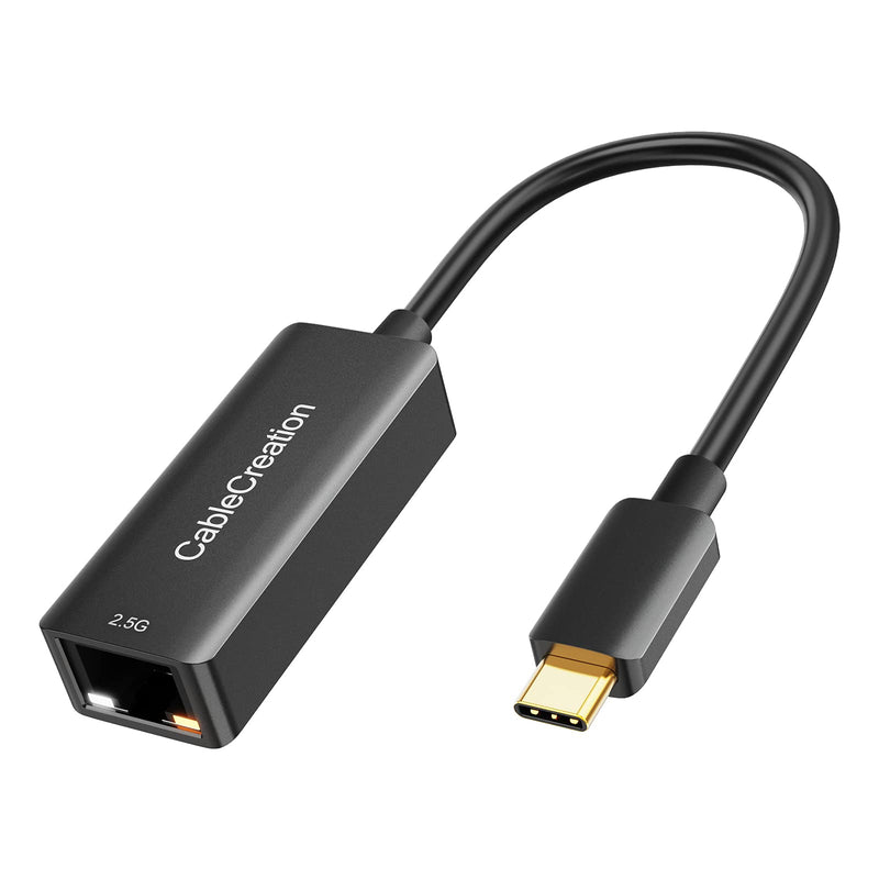 CableCreation USB C to 2.5G Ethernet Adapter, USB C 3.1 to RJ45 2.5 Gigabit LAN Thunderbolt 3, Compatible with MacBook Pro MacBook Air iPad Pro Surface Pro 7 Dell XP15 13 Chromebook Windows Mac OS 2.5Gbps