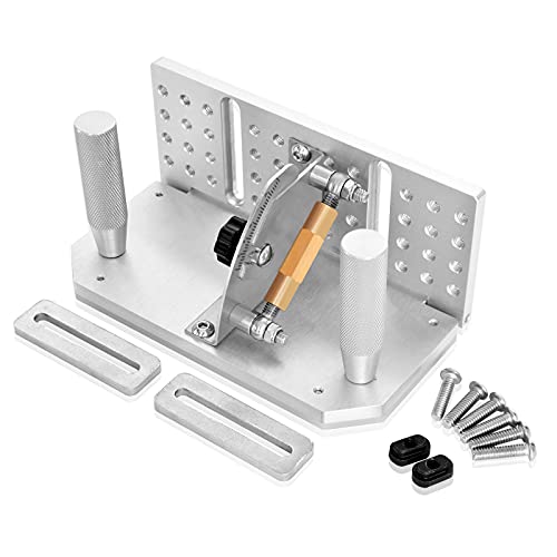 Belt Grinder Knife Jig, 7-3/4’’ Long Sharpening Locator Adjustable Angle -5°~ 25°, Belt Knife Sharpener Jig with Dual Press Plates, Knife Making Angle Grind Guide for Belt Sander Machine Regular 7-3/4" Long