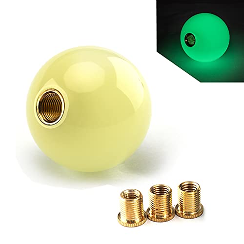 Universal Gear Shifter Glowing Pearl Ball Shift Knob for Manual/Automatic Short Green Glow in The Dark