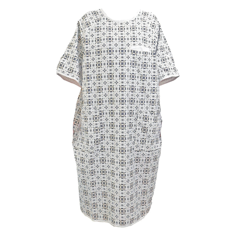 Hospital Gown, Heart Chest Pocket for Women and Men, Medical Patient Gowns, Birthing Maternity Labor, Fits to XXL 1