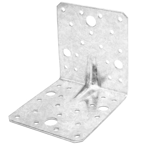 4 Pack Galvanized Steel L Angle Bracket for 4x4 Wood 90 Degree Corner Brace