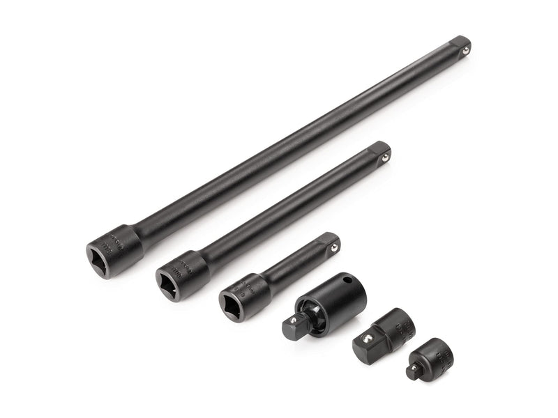 TEKTON 3/8 Inch Drive Impact All Accessories Set (6-Piece) | SIA91002 3/8 Inch Drive 6-Piece Set (All Accessories)