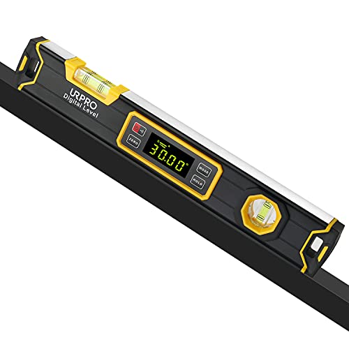 Inclinometer, Digital Torpedo Level and Protractor Neodymium V-Groove Magnets Bright LCD Display Smart Level IP54 Dust/Waterproof