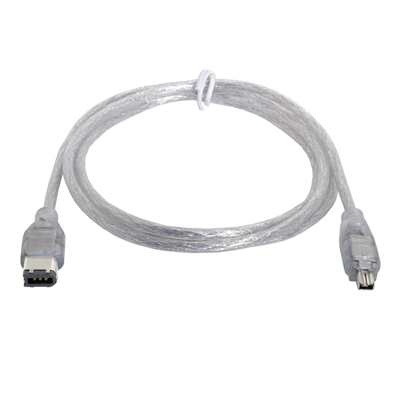 chenyang Firewire 400 IEEE 1394 6Pin to 4 Pin iLink Cable for Camera Camcorder Transparent 6M-4M 1.2M