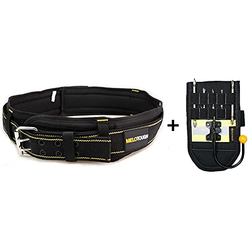 MELOTOUGH Tool Belt Padded Tool Belt of Heavy Duty Work & Cordless Drill Holder Hook Drill/Power Tool Holder with Drill Bit Tote