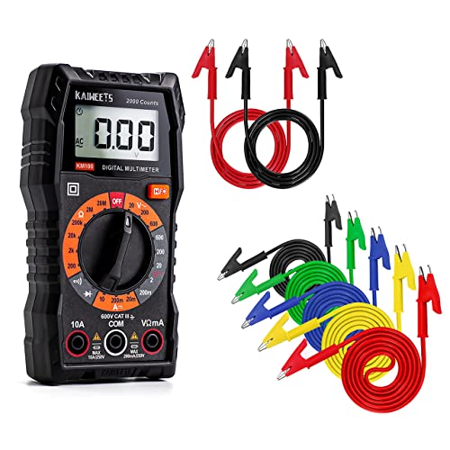 Multimeter & 7PCS Alligator Clips Leads