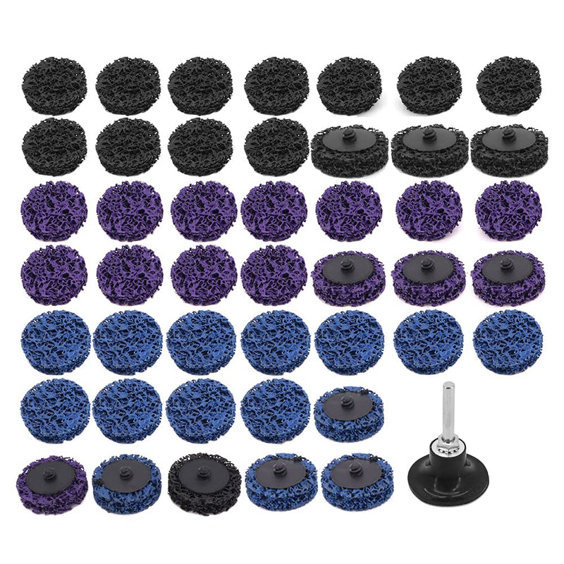 Sanding Discs Set, 46 Pieces 2 Inch 50 mm Serrated Discs Cleaning Disc Set Sanding Discs Slat Discs