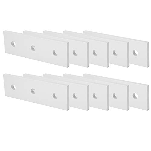 10pcs Flat Mending Plates, Straight Braces Aluminum Heavy Duty Mending Joining Plates Repair Fixing Bracket Connector(4040‑3 Hole)