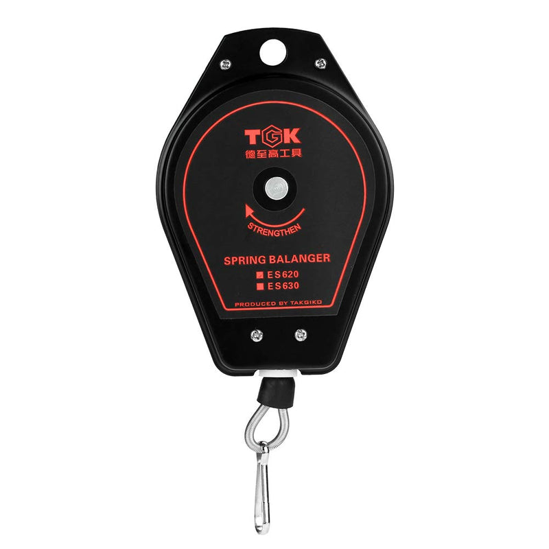 ES620 Retractable Spring Pulley 0.6-2.0 kg Retractable Tool Holder Mounting Holder Hanging Black