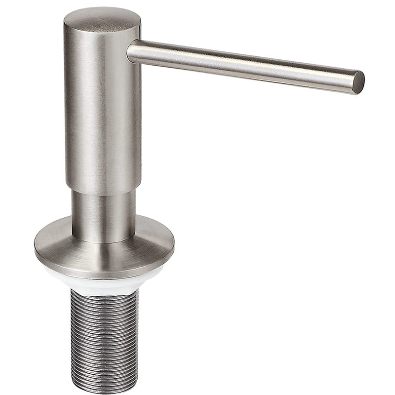 EADOT Brushed Nickel Built in Soap Dispenser for Kitchen Sink with 17 OZ PET Bottle Brass Pump Head Deck Mounted Dish Soap Dispenser