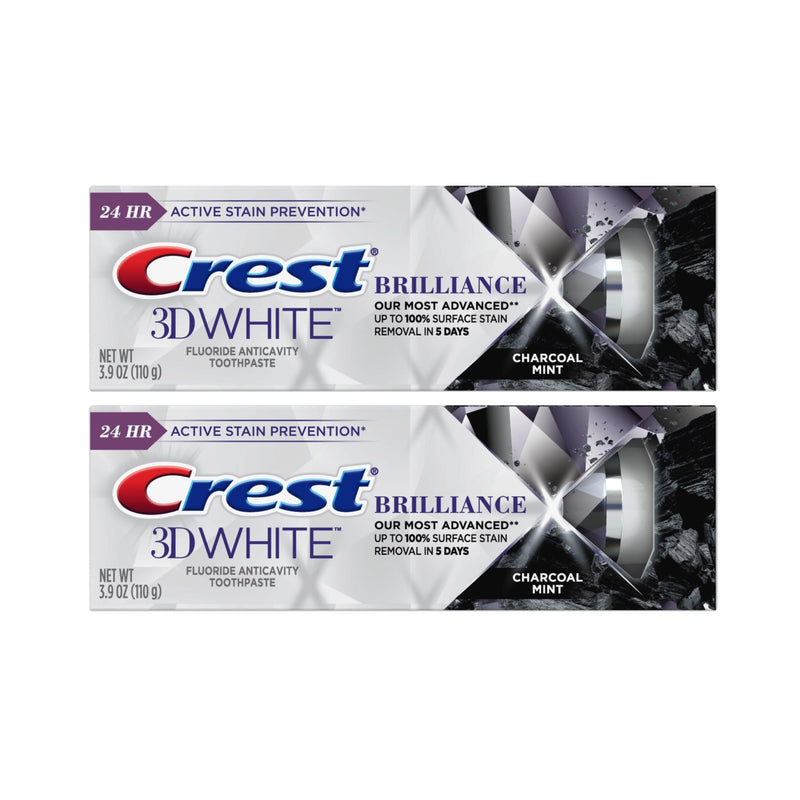 Crest 3D White Brilliance Charcoal Toothpaste 1.95 Ounce (Pack of 2)