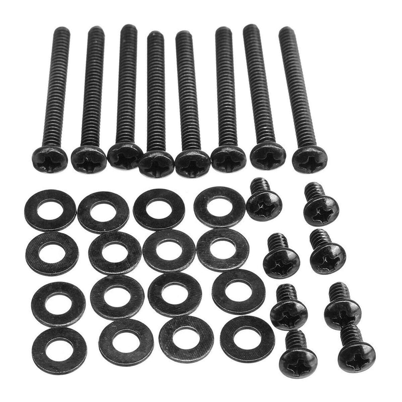 Water Cooling Radiator Fitting Screws Fan Mounting Screw Kit Durable Metal Water Cooling Radiator Screw Kit (Black) Black