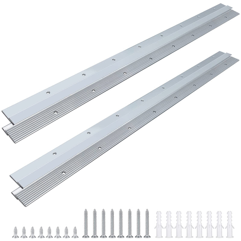 18" French Cleat Picture Hanger, Aluminum Mirror Hanging Kit with Hardware, Ideal for Artwork, Whiteboard, Cabinet, Holds 110 lbs. per Pair, 2 Pairs 18 Inch