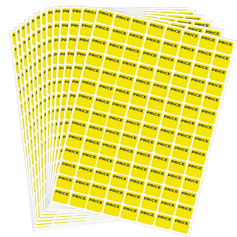 2240 Pieces Garage Sales Stickers Yellow Preprinted Pricing Labels Pre Priced Pricing Labels Sale Labels Yard Sale Stickers - NewNest Australia