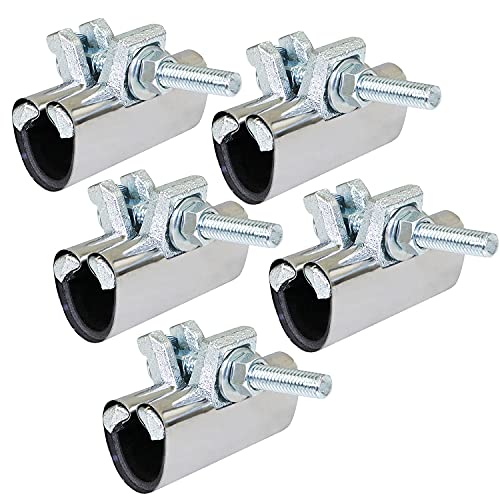 Highcraft Pipe Repair Clamp 1'', IPS Single Bolt, 3” Long, Stainless Steel (5 Pack) 1 in. x 3 in. Long
