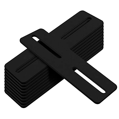 10 PCS Black Slotted Mending Plate, Flat Metal Bracket, 5" x 1-5/8" 5" x 1-5/8" 10