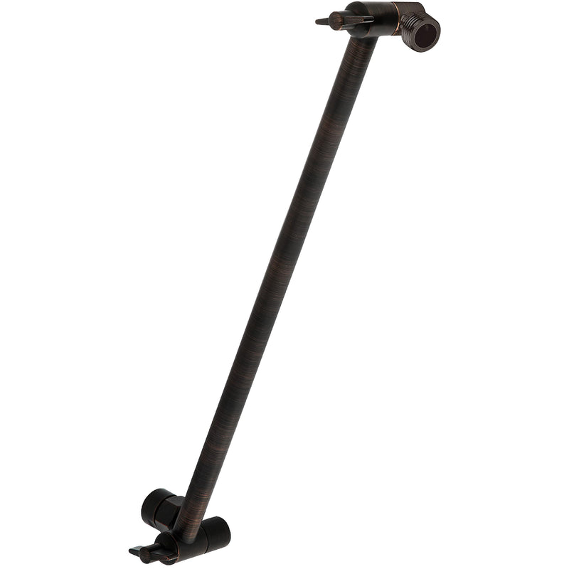 SparkPod 16" Solid Brass Shower Head Extension Arm - Flexible Height & Angle Adjustable Shower Arm Extension for Rain Showerheads with Sturdy Lock - Universal Pipe Connection (Oil-Rubbed Bronze) 16 Inch Adjustable 4 - Vintage Oil-Rubbed Bronze