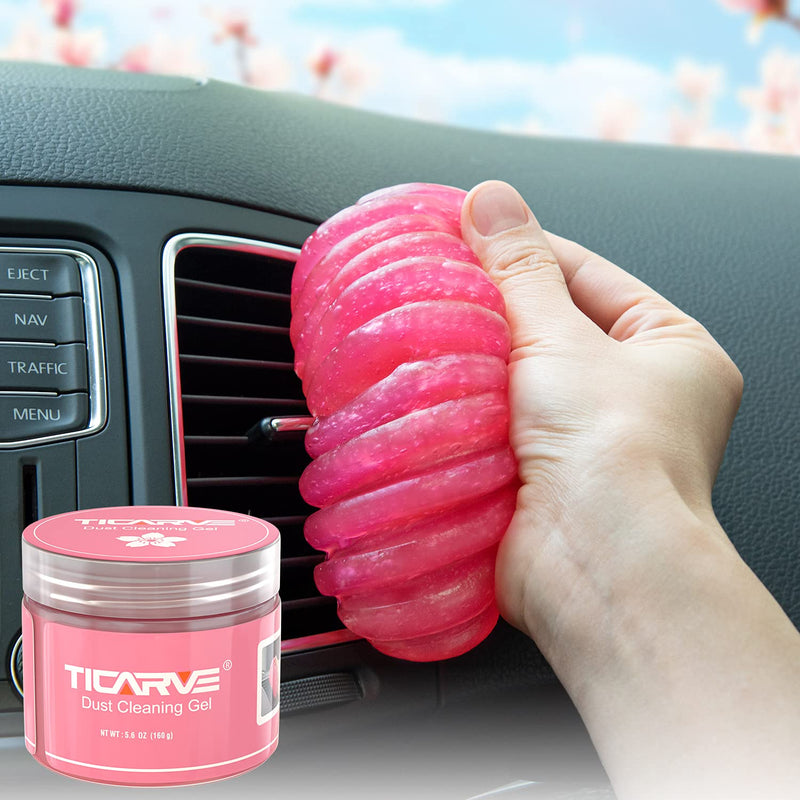 TICARVE Car Cleaning Gel Detailing Putty Car Putty Auto Detailing Tools Car Interior Cleaner Cleaning Slime Car Accessories Keyboard Cleaner Rose/NT WT: 5.6 oz (160 gr) Rose red