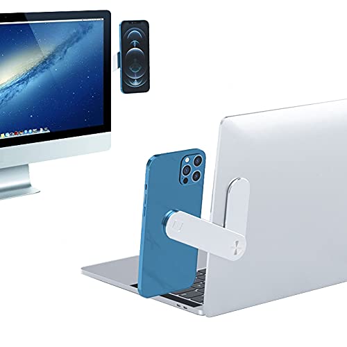 Laptop Phone Holder, Magnetic Side by Side Monitor Phone Mount, Eye Level Mount Clip, Adjustable, Desktop, Phone Stand, Phone Accessories, Work Gadget, Improve Efficiency