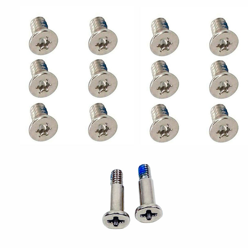 BestParts 12pcs M2x3mm Silver Torx T5 Bottom Cover Screws & 2pcs Nameplate Screws Replacement for Dell XPS 15 9550 9560 9570 Laptop