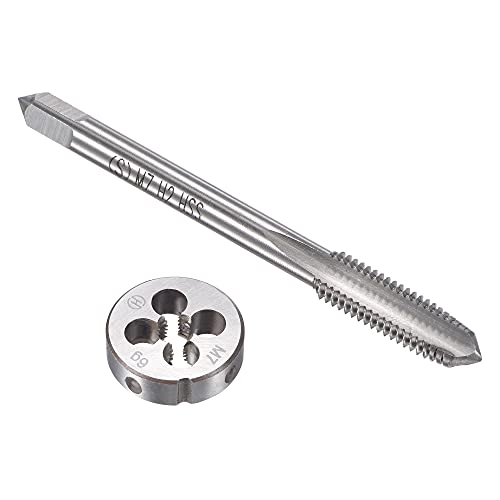 sourcing map Tap Die Set M7 x 1mm, Thread Cutting Die Alloy Tool Steel M7 x 1mm