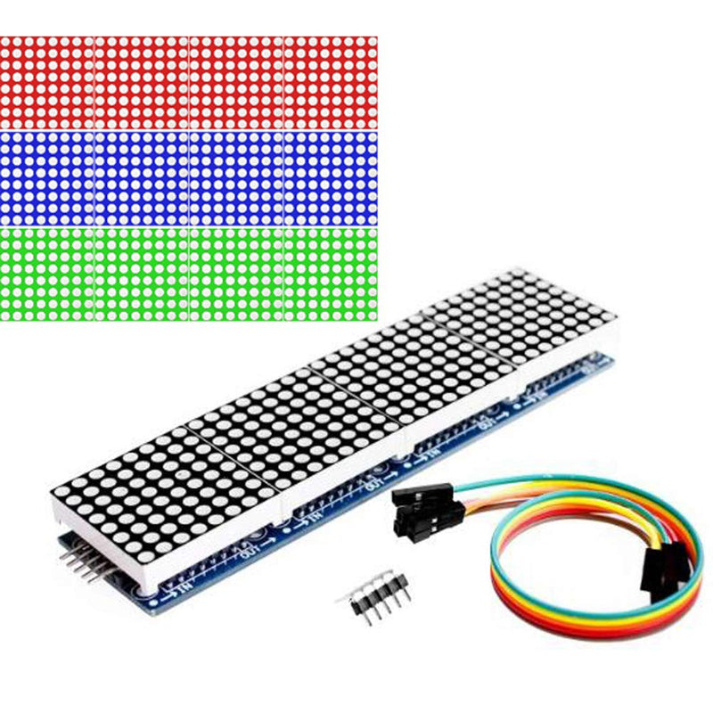 8x32 Dot Matrix Single Green Light MCU Control LED Display Module for Arduino/MCU/51/AVR/STM32/Raspberry Pi