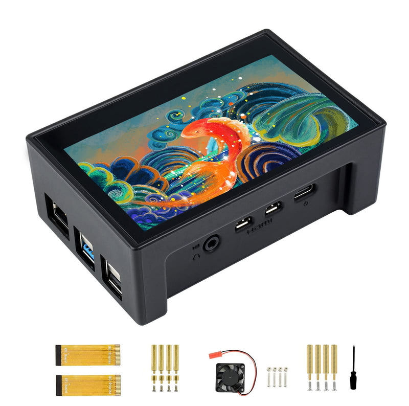 Waveshare 4.3 Inch Touch Screen DSI LCD with Case for Raspberry Pi 4B, 800×480 Resolution Monitor IPS Capacitive Screen Support Raspbian/Ubuntu/Kali/Retropie/WIN10 IoT 4.3 inch DSI LCD (with case)