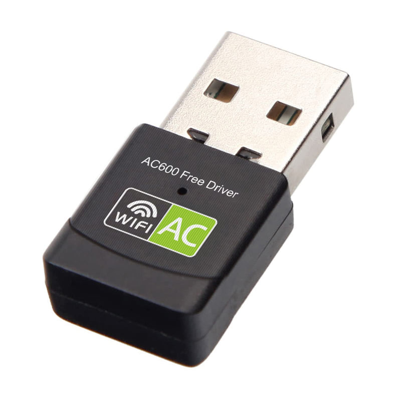 Free Driver USB WiFi Adapter for PC, AC600M USB WiFi Dongle 802.11ac Wireless Network Adapter with Dual Band 2.4GHz/5Ghz for Desktop Laptop Support Windows 10/8/7/XP 600Mbps Mini[free driver]