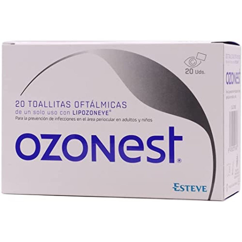 ESTEVE PHARMACEUTICALS SA Ozonest Ophthalate Cleaning Wipes, Removes Sections and Results | Prevents Infection | Pack of 20, White