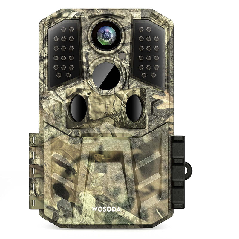 Trail Camera 24MP 1920P HD, Hunting Game Camera 0.2s Trigger Time 3 Infrared Sensors ,Deer Camera with 120° 80ft Motion Activated Waterproof for Outdoor Wildlife Monitoring Home Security, 2” LCD Camo