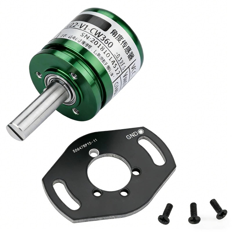 Hall Sensor Resolution, Rotating Hall Angle Sensor 0-360 Degrees 0.088° Resolution Rotation Angle Encoder, 12 Bit Rotatable Hall Sensor 0-5V Analog Output Hall Effect Sensor for Industrial Automation