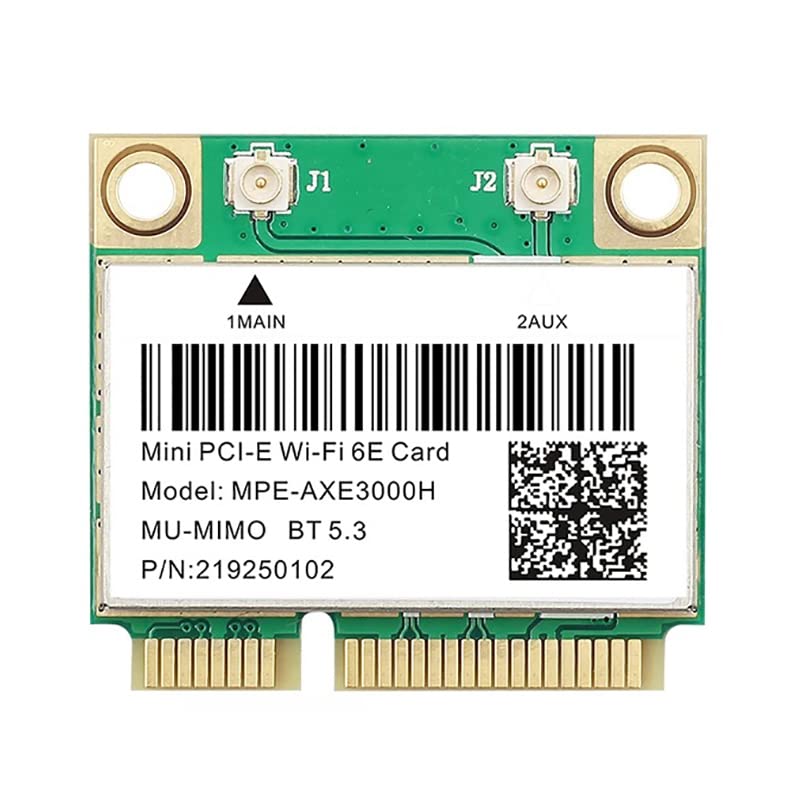 Teday WiFi 6E 3000Mbps Bluetooth 5.2 AX210HMW MPE-AXE3000H for Intel AX210 Wireless Mini PCI-E WiFi Card 802.11ax/ac 2.4G/5Ghz Adapter Than AX200