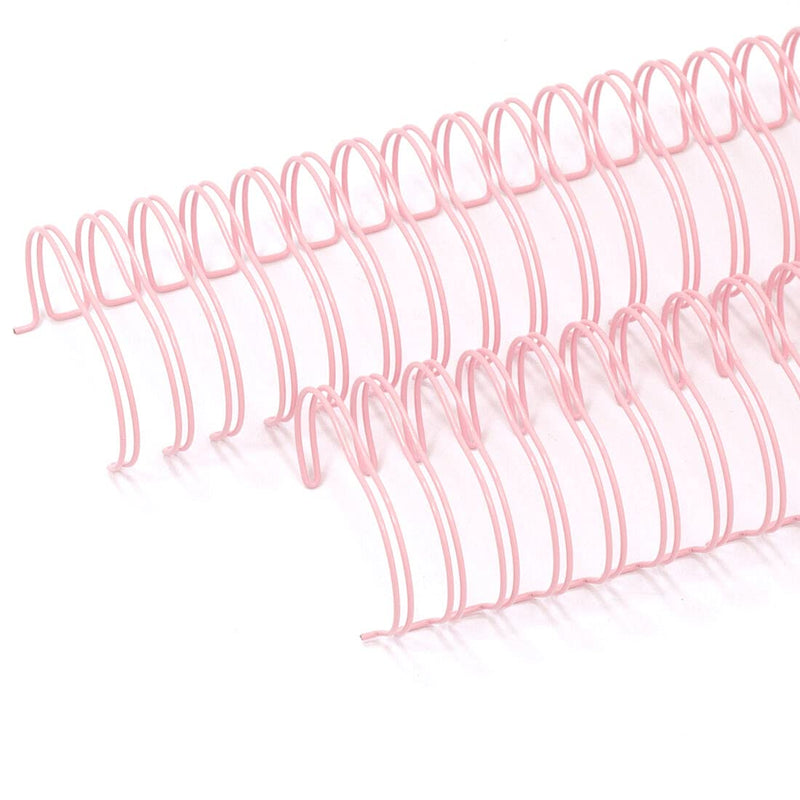 Craftelier - Set of 2 Double Ring Spiral Binders for Albums, Notebooks, Diaries or Calendars | Ideal for Scrapbooking and Other Crafting Projects | Ø 3.81 cm (1.5") - Baby Pink Colour
