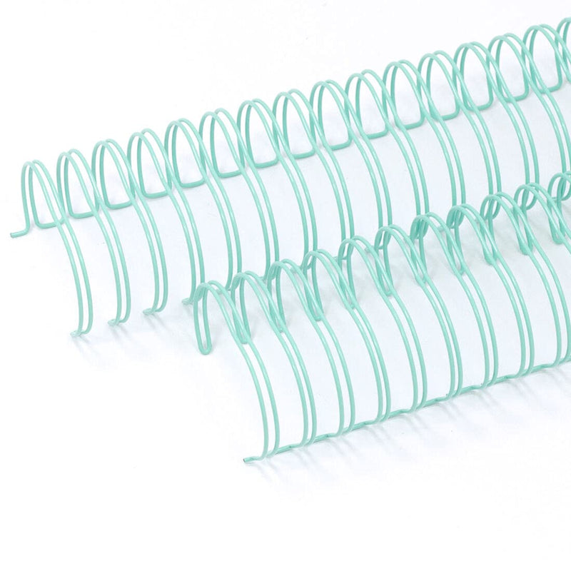 Craftelier - Set of 2 Double Ring Spiral Binders for Albums, Notebooks, Diaries or Calendars | Ideal for Scrapbooking and Other Crafting Projects | Ø 3.81 cm (1.5") - Turquoise Colour