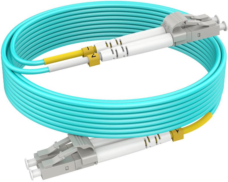10m(30ft) OM4 LC LC Fiber Patch Cables MMF Multimode, Options 0.2m~153m, MM Fiber Optic Cable Duplex, 50/125μm 40G/100G LSZH 𝙍𝙖𝙢𝙗𝙤𝘾𝙖𝙗𝙡𝙚𝙨 30ft/10m 1