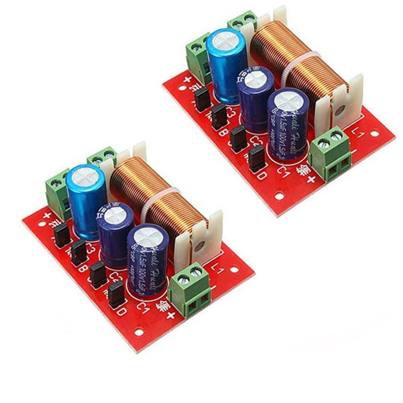 2pcs 400W Adjustable Treble/Bass Frequency Divider Distributor 2-Way Speaker Audio Crossover Filters (2 X) 2 X