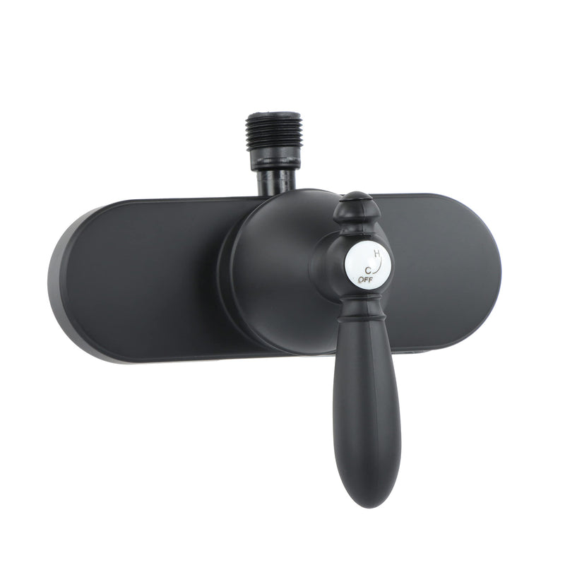 Empire Faucets Single Lever Shower Valve, 1pc - Matte Black RV Bathroom Faucet Valve, Non-Metallic with Vacuum Breaker Black Matte