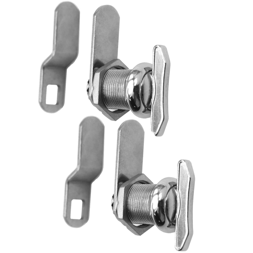 WOOCH 5/8" Thumb Operated Offset Cam Lock, RV Compartment Latch, Non-Locking Thumb Turn, for RV Compartment Camper Storage Door (2 Pack) 2 5/8 Inch