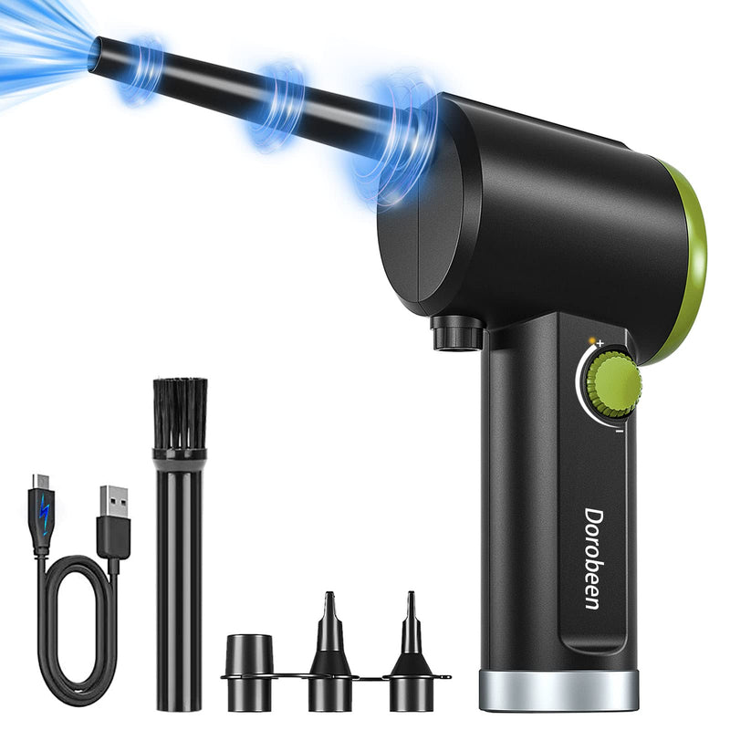 DOROBEEN Compressed Air Duster, Cordless Handheld Air Blower, Stepless Speed, 41000RPM, Portable Rechargeable Built-in Battery, Electric Air Duster for Computer Keyboard Electronics Cleaning AT07-G