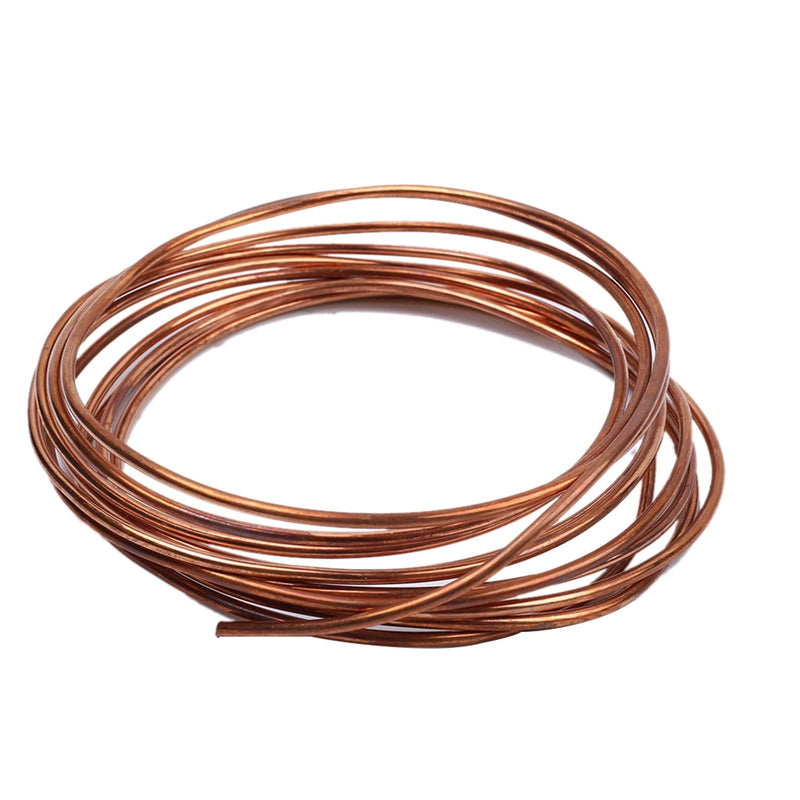 Zxxin Copper Wire 2 mm 3 mm 4 mm DIY Pure T2 Copper, Bare Cable for DIY, Multi-Purpose Wire, Winding Wire Spool (Length: 4 mm, 2.2 Metres) 4mm 2.2meter