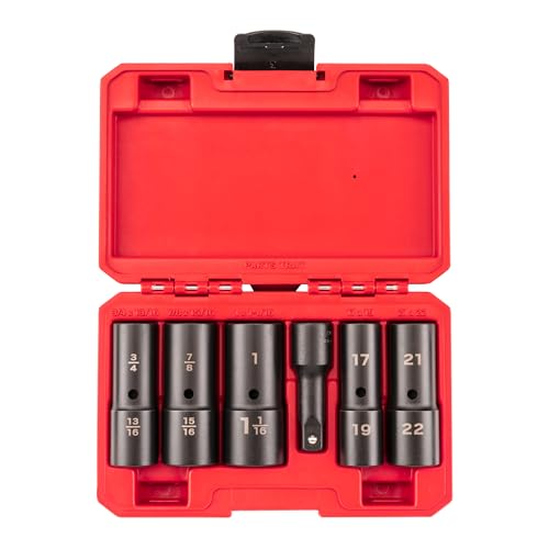 TEKTON 1/2 Inch Drive Impact Flip Socket Set, 6-Piece | SIF92400