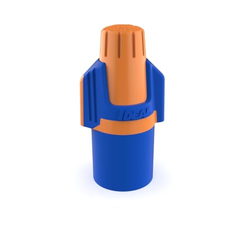 Ideal Electrical Twister Proflex Mini (30-643J) Orange/Blue Wire Connector, Jar of 500 — Compact Twist-On Wire Nuts for 22 to 12 AWG with Comfort SureGrip and Flexible Skirt Blue/Orange