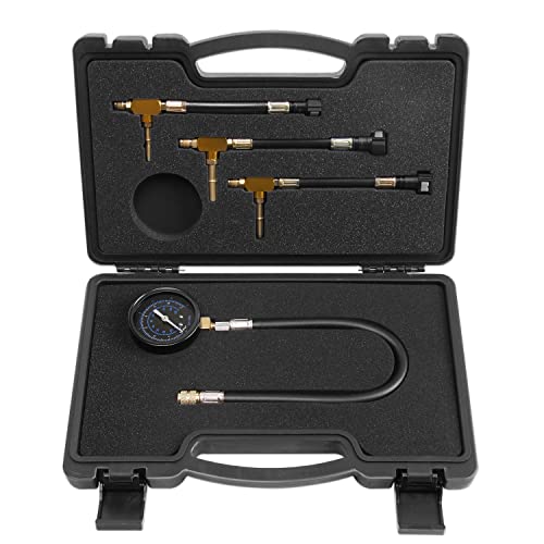 Lichamp Fuel Pressure Gauge, Fuel Pump Pressure Test Kit with Hose Adapter