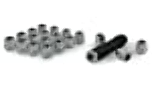 Small Diameter Spline Open End Lug Nuts - 3/4" & 13/16" Dual Hex Key - 1/2"-20 Thread Size - Zinc Finish - Set of 20 (K5COS-00012GR) 1/2-20 Sm Dia Spline Open End Open End 20 Lugs