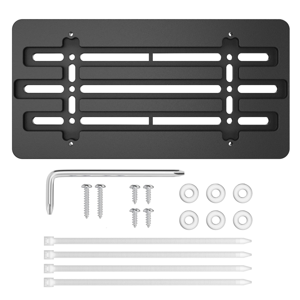 RED WOLF Front License Plate Bracket Holder Frame Tag Universal for Car Truck Van SUV with 6 Screws and Wrench Kit Black Easy Mount