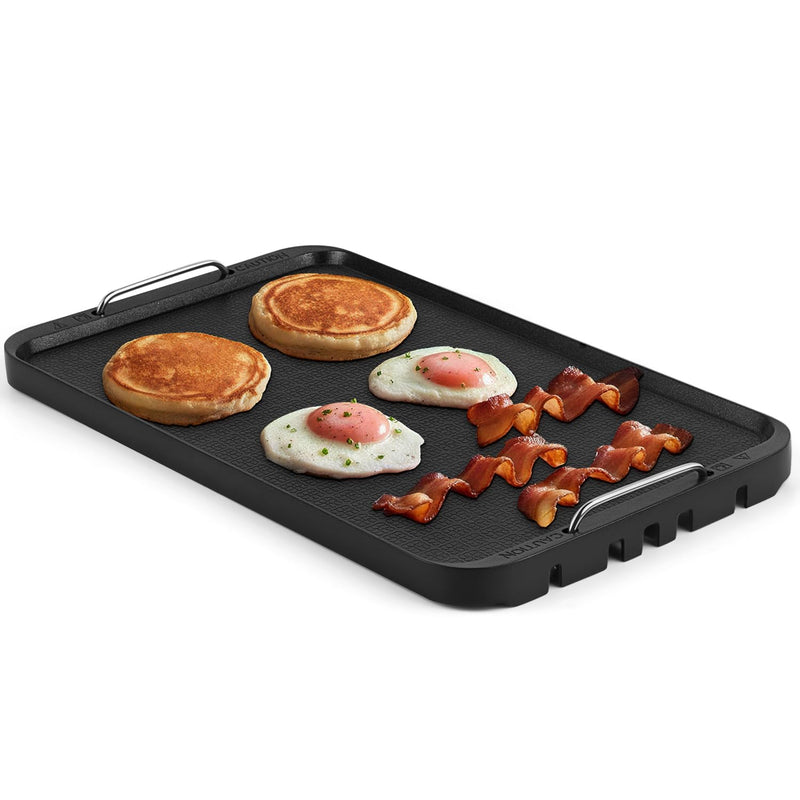 Cusimax Stove Top Griddle, Non-Stick Pancake Griddle, Flat Top Grill for Gas Stove/Charcoal Grills/Smokeless Grills/Outdoor Grill or Campfire, Aluminum, Dishwasher Safe, 14.96" x 8.66" 14.96 x 8.66