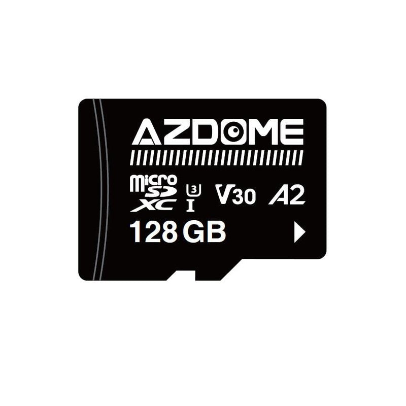 AZDOME 128GB Micro SD Card microSDXC Memory Card for AZDOME M550 GS63H Pro PG17-4K M550 Pro M200 M330 M300S M01 Pro Dash Cam Full HD & 4K UHD, U3, A2, V30